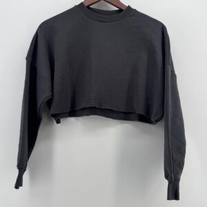Elite Eleven‎ Omni Cropped Crewneck Charcoal Grey Sweatshirt XXS